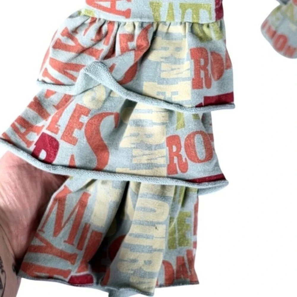 Matilda Jane Girls Size 8 Road Trip Typography Dress & Ruffle Leggings‎ Set Blue
